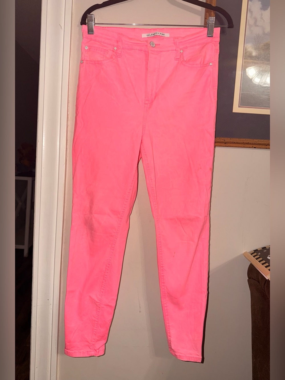 Celebrity Pink Neon Pink Skinny Jeans - 9/29”